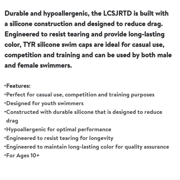 TYR Tie Dye Silicone Youth Fit Cap In Pink/Blue - Picture 5 of 5